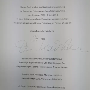 Auf Der Suche Nach Schönheit, Photographien 1982-2017 / Thomas Karsten (Signed)